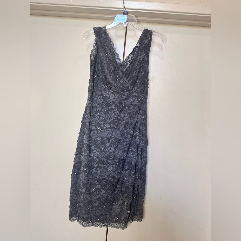 Size 14 Gray/ Silver Marina Dress